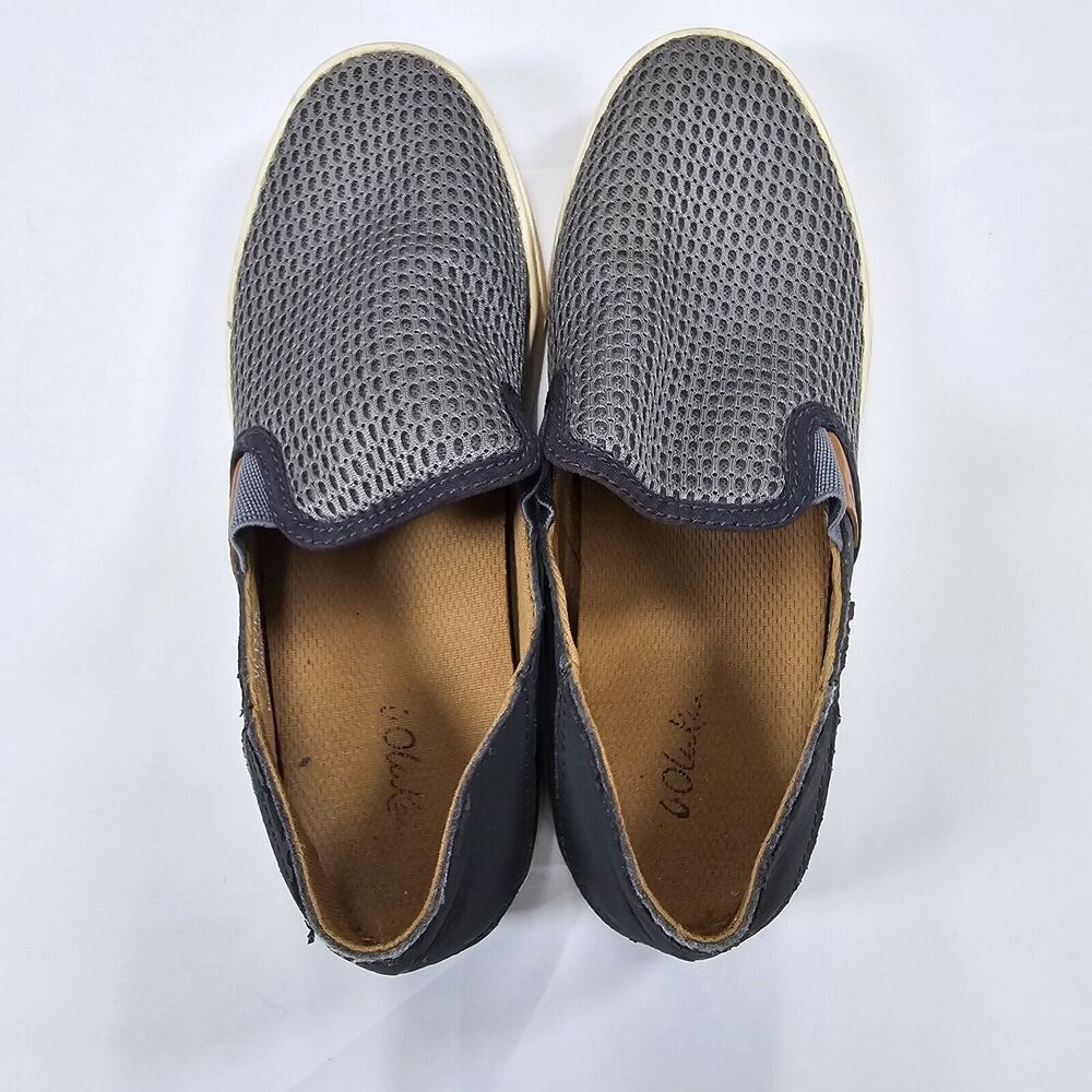 Olukai Women's Gray Slip On Pehuea Mesh Casual Comfort Low Top Size 6.5 - Picture 4 of 10